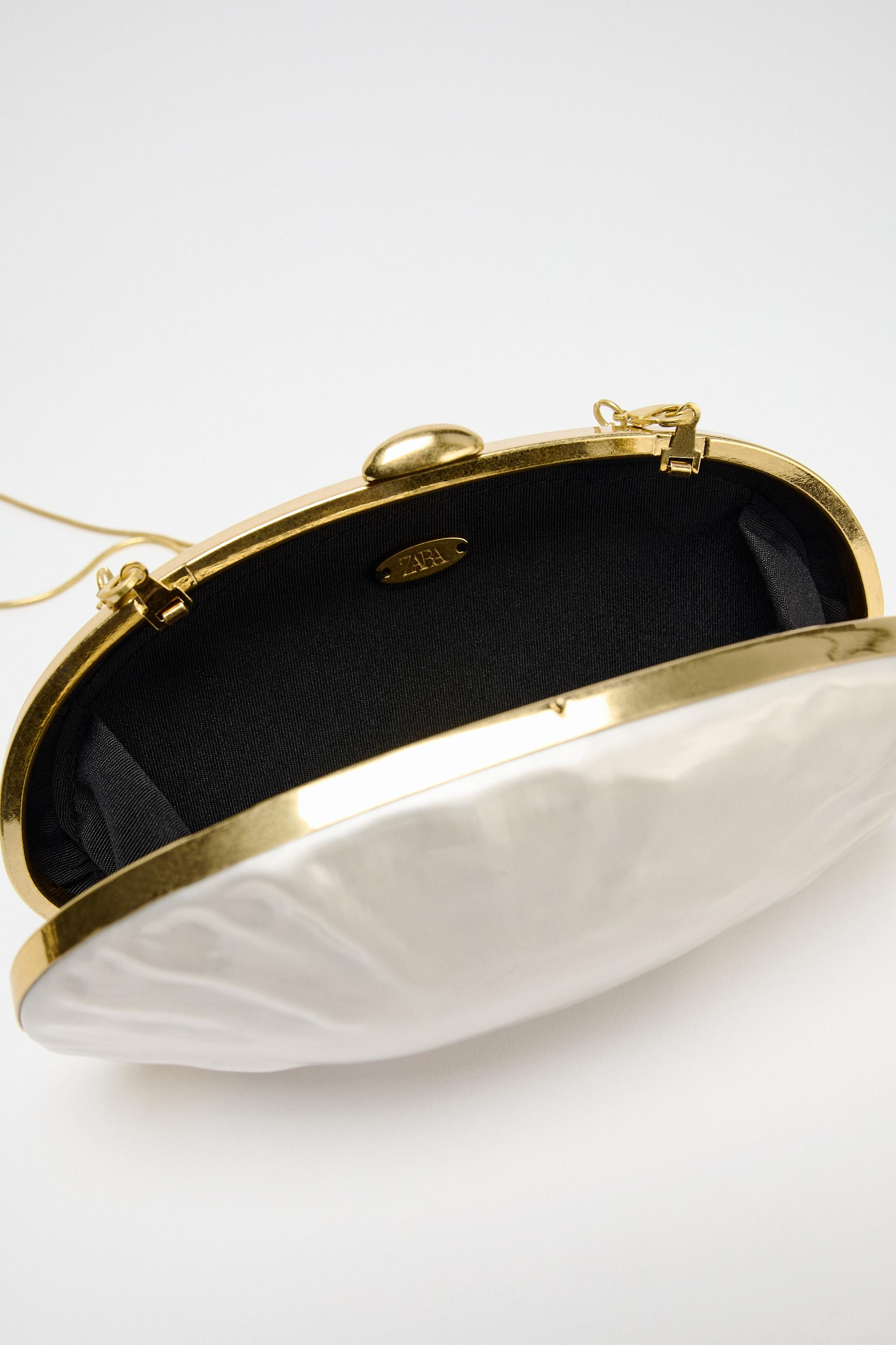 PEARL-EFFECT CLUTCH BAG | Zara UK