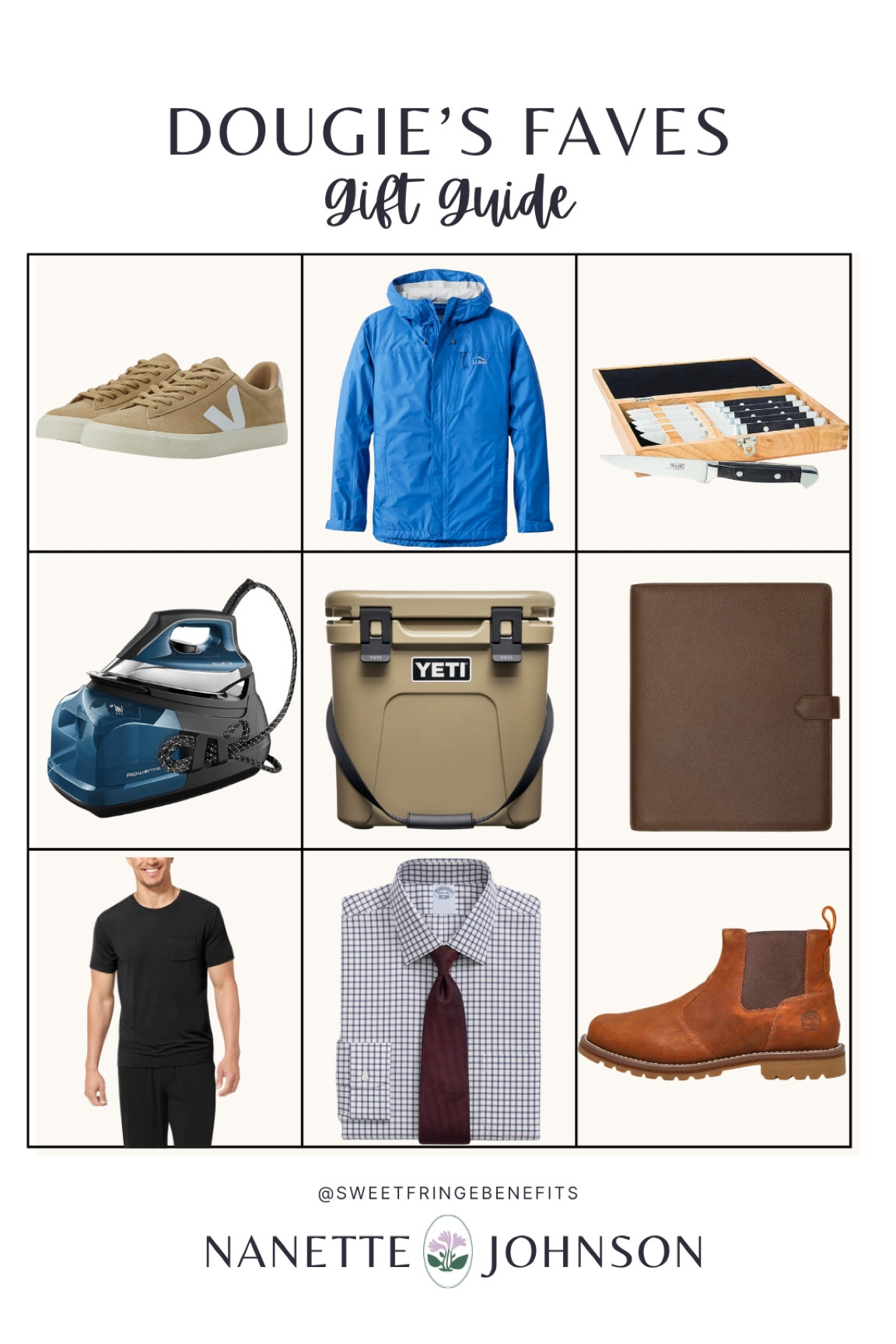 Dougie has some great taste! Here are some of his favorites. These items are still arriving before Christmas. But hurry because that window is closing.

Men’s gifts, men’s rain, jacket, L.L. Bean, yeti cooler, J.Crew, rugby, shirt, Viking stick knives, Tommy, John pajamas, Timberland waterproof boots, Brooks Brothers, pinpoint Oxford, rugby shirt

#LTKWatchNow #LTKGiftGuide #LTKSeasonal