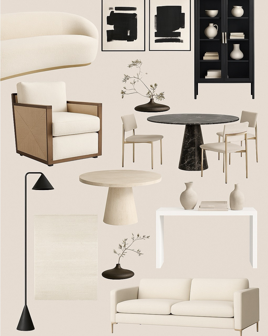 Moodboard moderno con toques esculturales y sofisticados.
Perfecto para quienes buscan un espacio acogedor, minimalista.


#LTKHome #LTKGiftGuide #LTKU