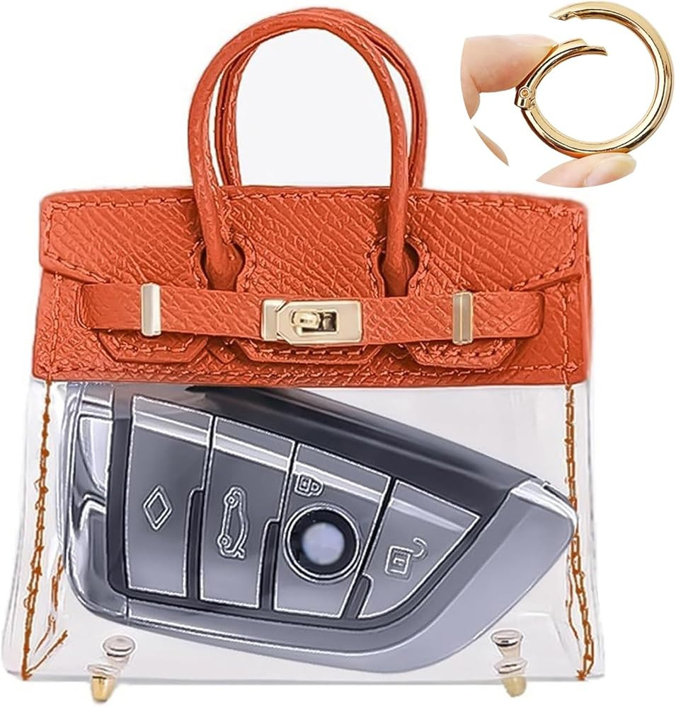 Mini Creative Handbag Design Car keychain,Women Key Bag Mini Handbag,Exquisite Transparent Handba... | Amazon (US)