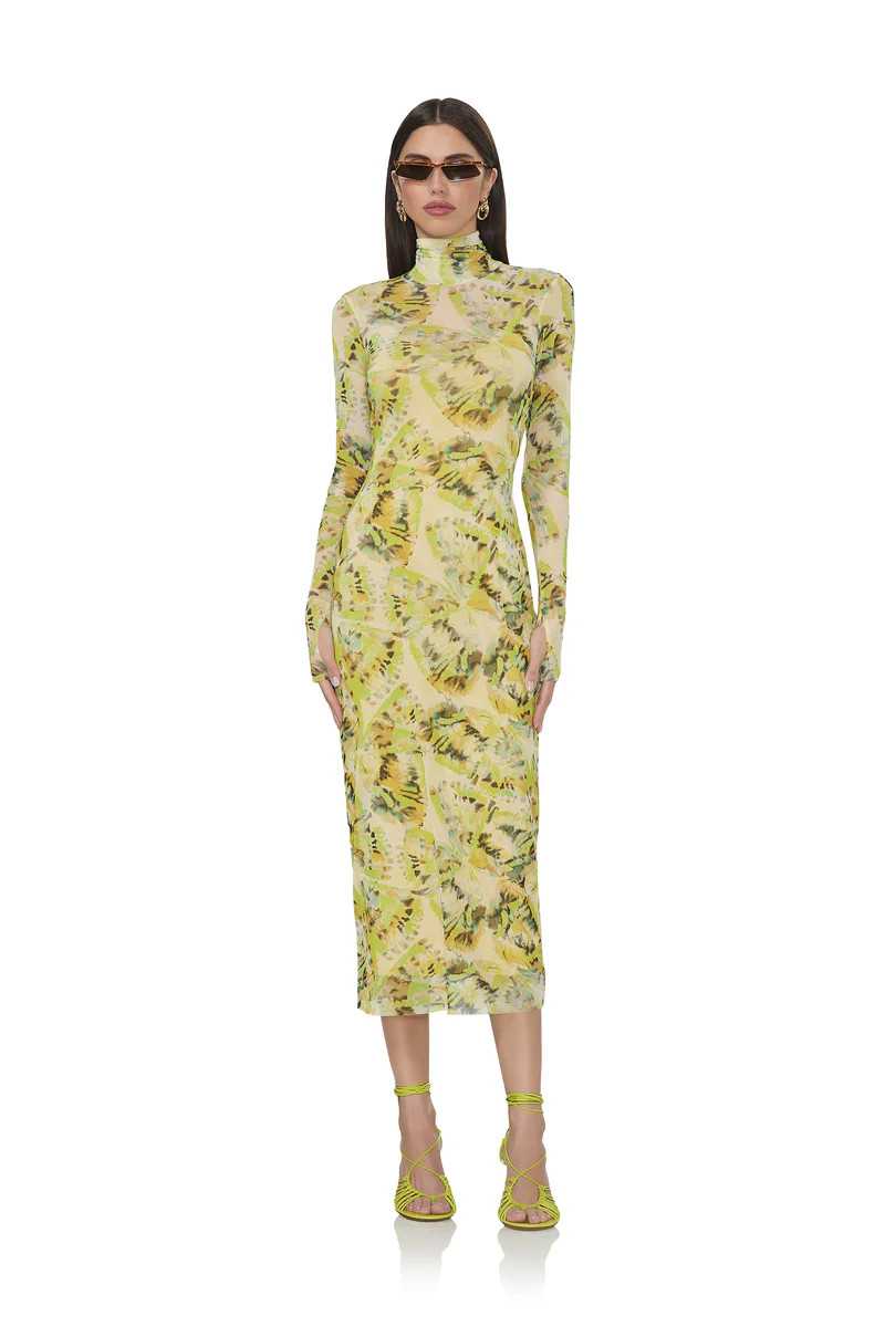 Shailene Dress - Lime Wing | ShopAFRM