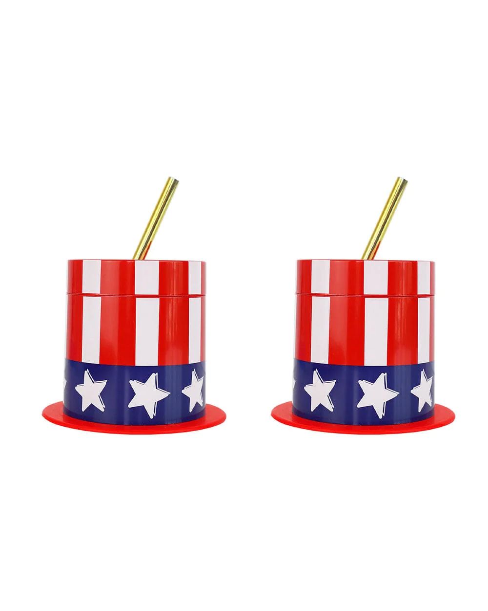 Hats Off To The USA Sipper Set with Straws (Set of 2) | Packed Party