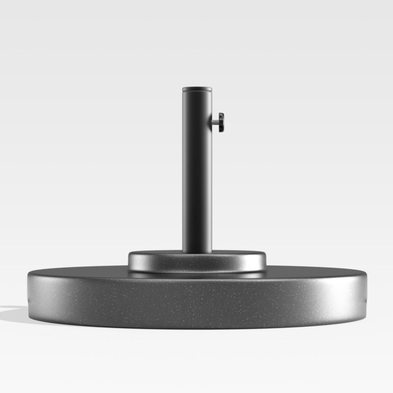 Large Charcoal Outdoor Patio Umbrella Stand with Wheels + Reviews | Crate & Barrel | Crate & Barrel