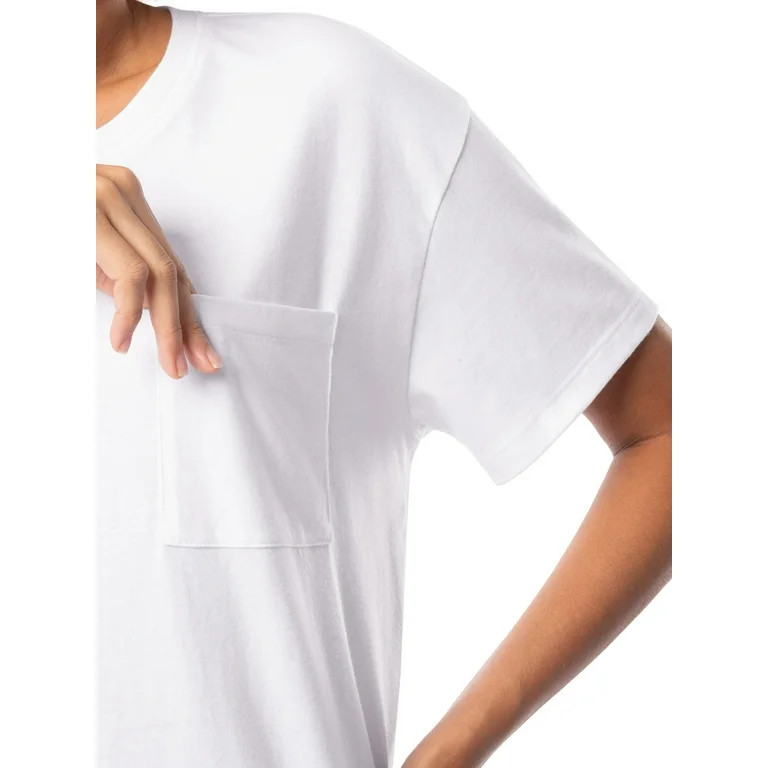 Time and Tru Women's Short Sleeve Boyfriend T-Shirt | Walmart (US)