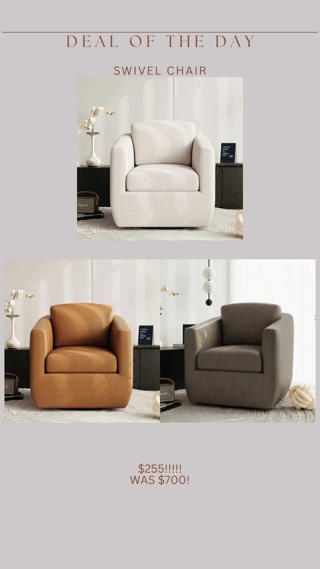 Early Black Friday sale for this gorgeous swivel chair!!! 🤯🤩🙌🏻

#LTKSaleAlert #LTKHome