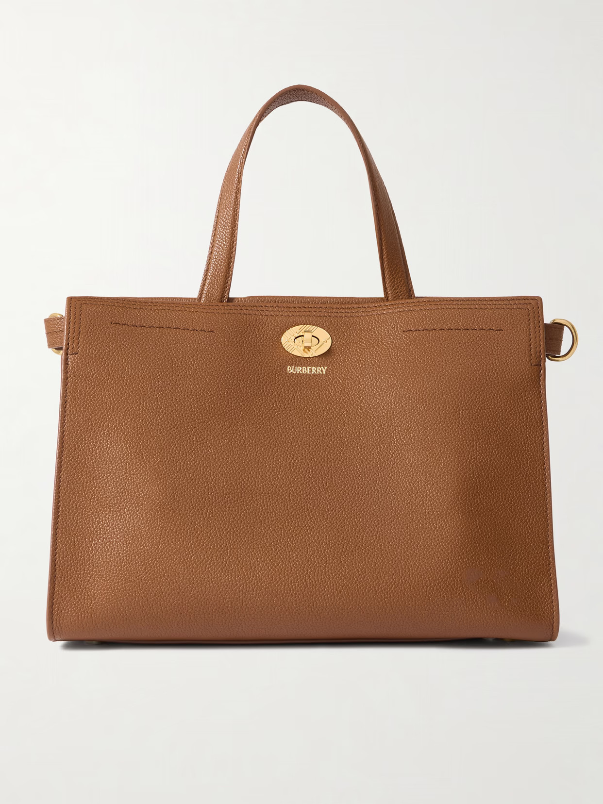 Burberry - Textured-leather Tote - Brown | NET-A-PORTER (US)