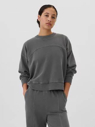 Oversized Seamed Crewneck Sweatshirt | Gap Factory