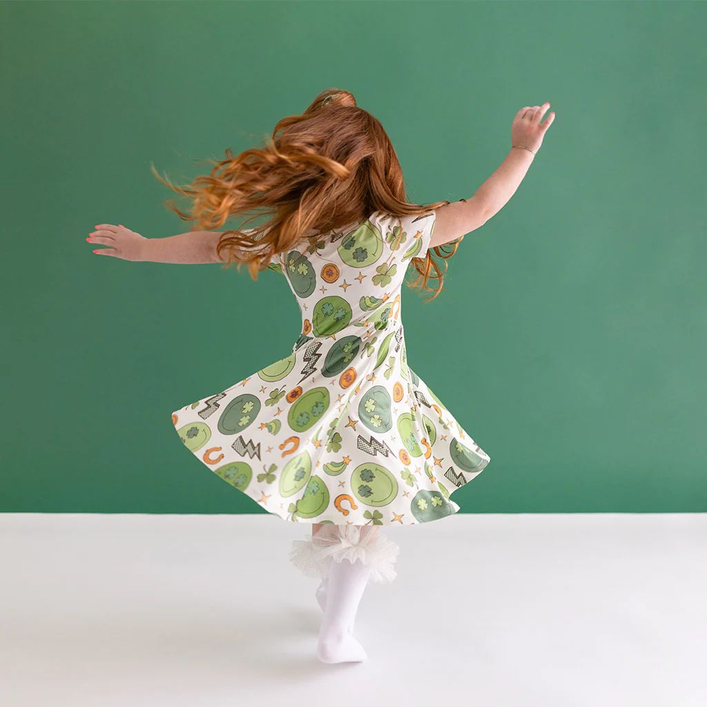 St. Patrick's Day Green Toddler Girl Dress | Ronan | Posh Peanut