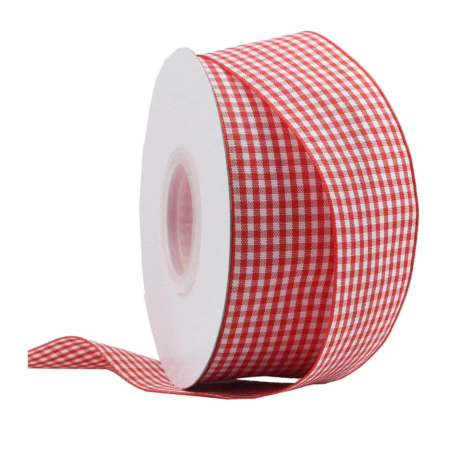 Red Plaid Ribbon Gingham Ribbon Check Ribbon 1.5 Inch 25 Yard Each Roll 100% Polyester Woven Edge... | Amazon (US)