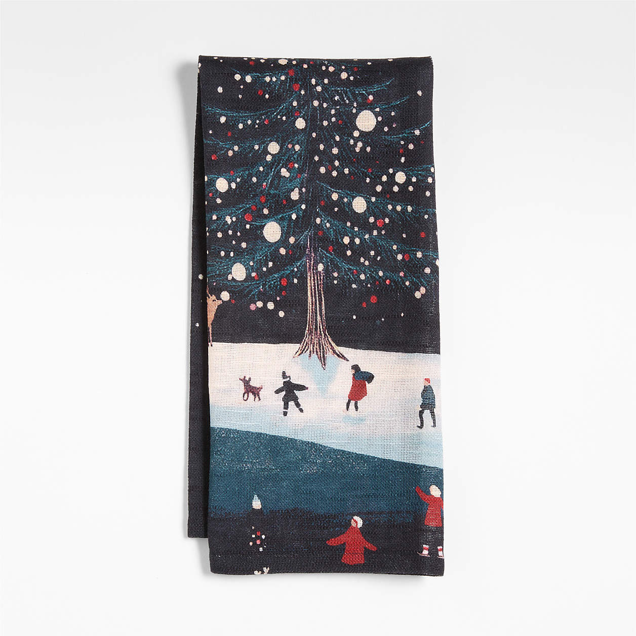 Winter Village Dish Towel | Crate & Barrel | Crate & Barrel