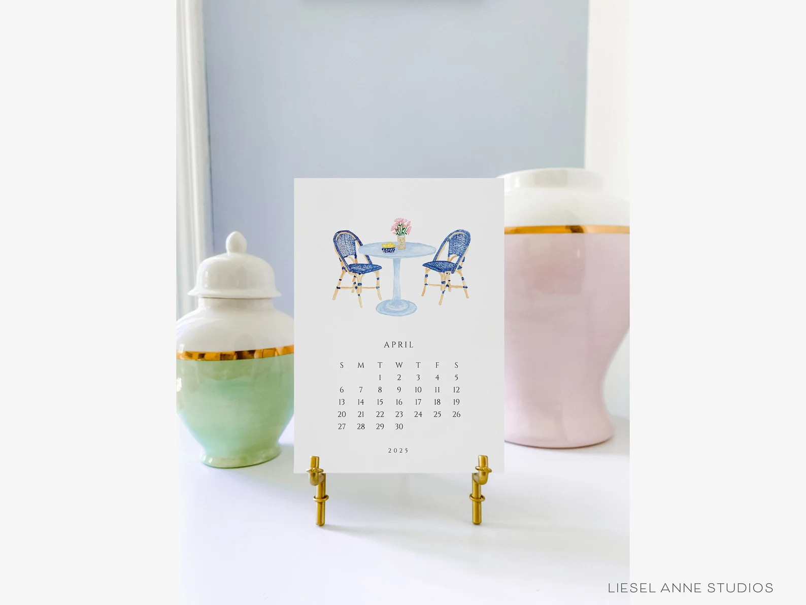 Little Joys 2025 Desk Calendar Watercolor Gift Preppy Grandmillennial Gift Joyful Mini Monthly Ca... | Etsy (US)