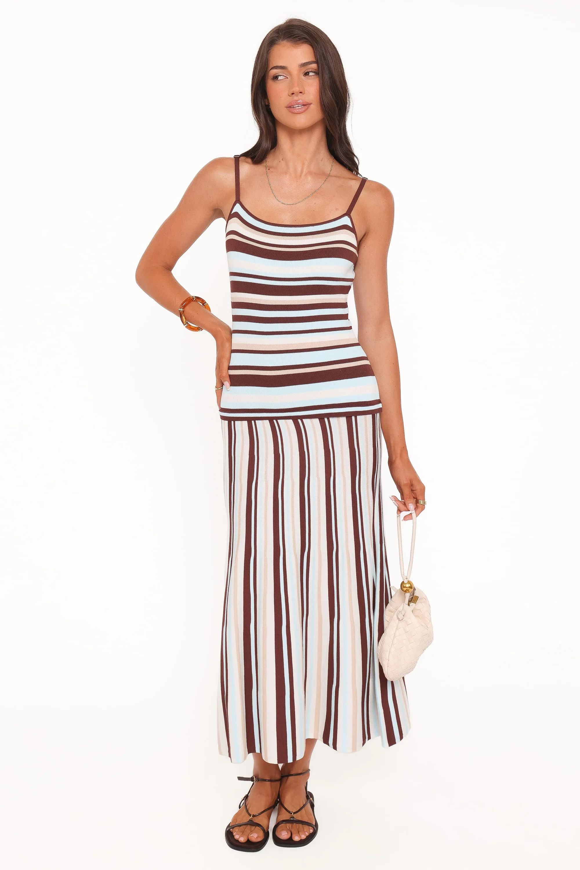 Karlin Maxi Dress - Blue Stripe | Petal & Pup (US)
