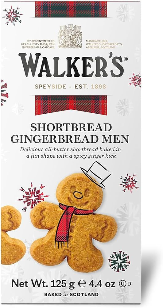 Walker’s Festive Shortbread Gingerbread Men - 4.4 oz Shortbread Cookie Box - Includes All-Butte... | Amazon (US)