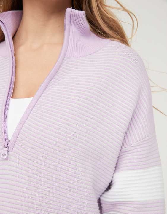 OFFLINE By Aerie Home Stretch Quarter Zip Sweater | American Eagle Outfitters (US & CA)