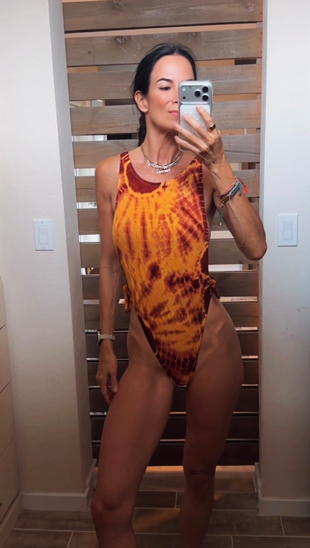 You had me at tie-dye 🔥

Another one piece styled and honestly… she’s giving poolside main character energy. The high cut, the open sides, the COLORS. Cute with sandals, denim shorts, or straight from beach to cocktails.

Wearing XS

#SwimStyle #BeachStyle #VacationStyle #ResortWear #NicoleColeeStyle

#LTKdayinmylife #LTKootd #LTKgrwm