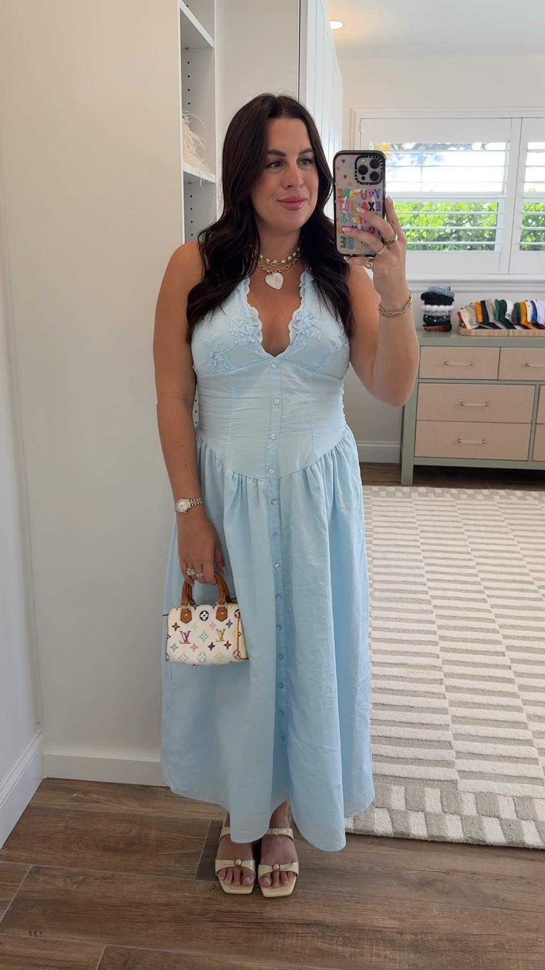 Easter Sunday outfit 🐰🩵 26 weeks pregnant! #bumpoutfit 