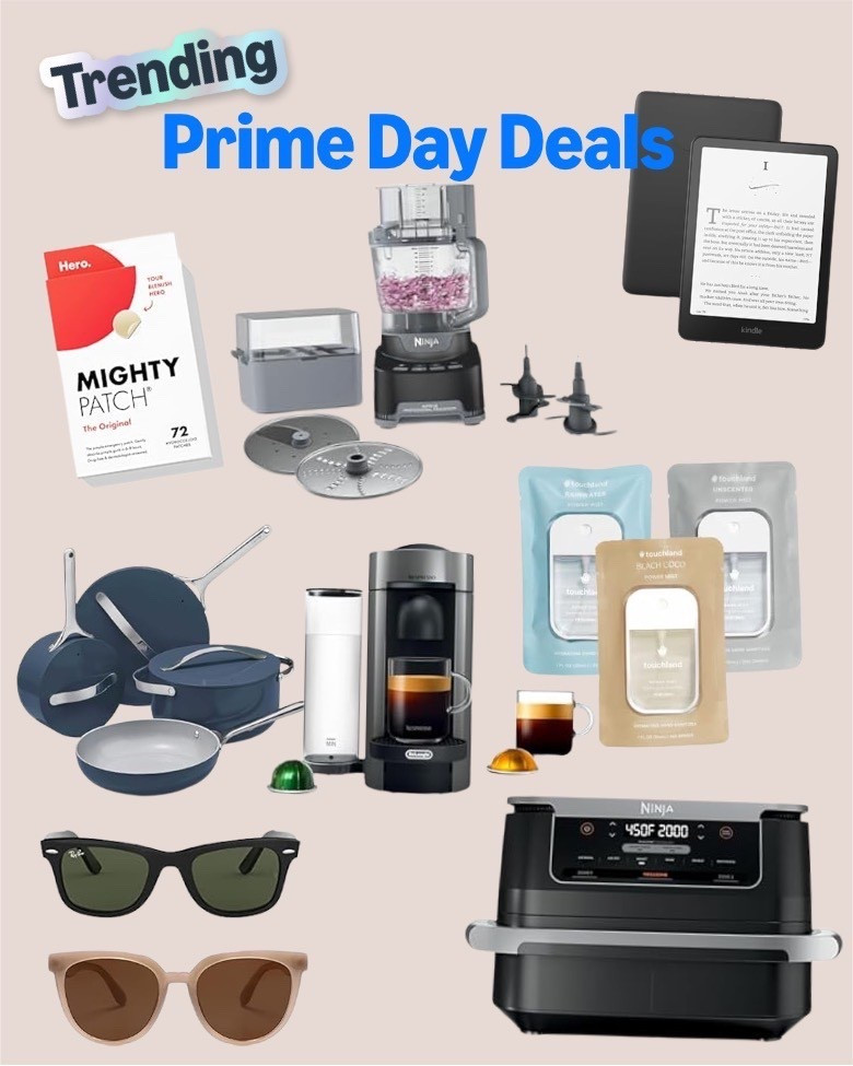 Trending Prime Day Deals You Don’t Want to Miss!

From kitchen must-haves to beauty favorites and tech upgrades, this Prime Day roundup covers all the best trending deals. Score big on top-rated picks like the Ninja food processor and air fryer, a sleek Nespresso Vertuo coffee machine, Kindle e-reader, Mighty Patch for skincare lovers, and even chic Ray-Ban sunglasses. Whether you’re stocking your kitchen, leveling up your skincare game, or grabbing early holiday gifts, these deals are too good to pass up!

#LTKHome #LTKSaleAlert