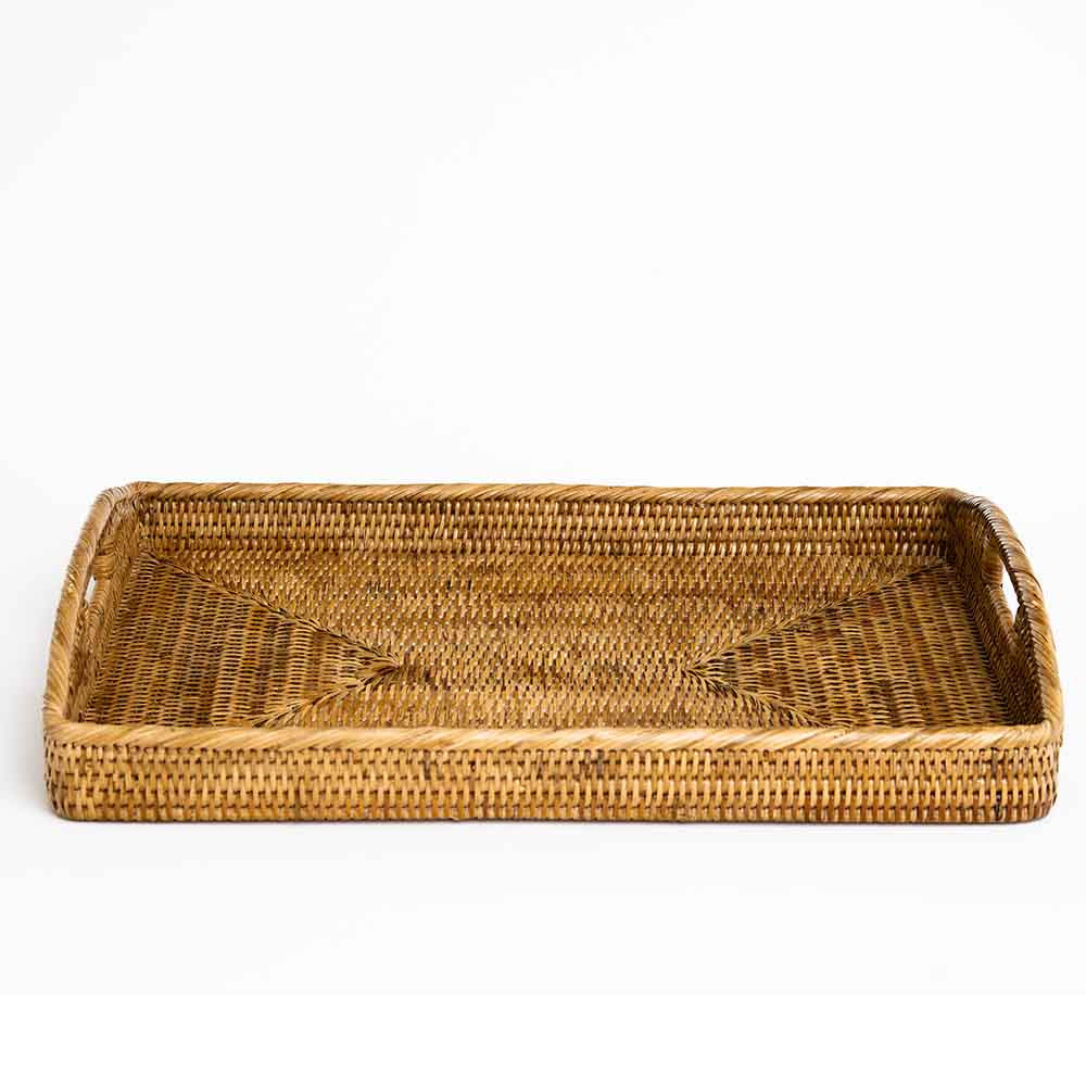 Woven Rattan Morning Tray | Pomegranate