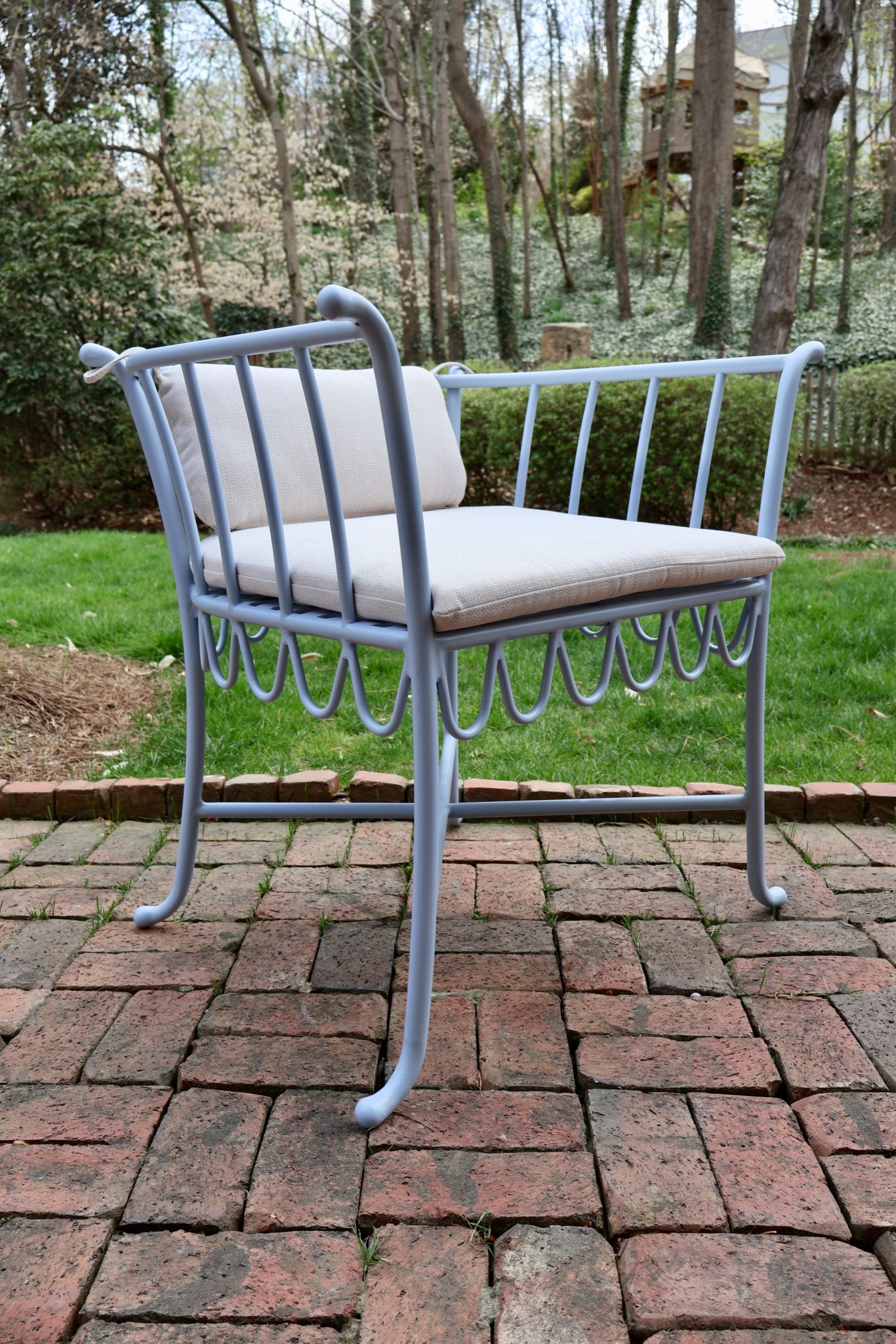 Blue scalloped patio set, grandmillennial, outdoor furniture 

#LTKSaleAlert #LTKHome