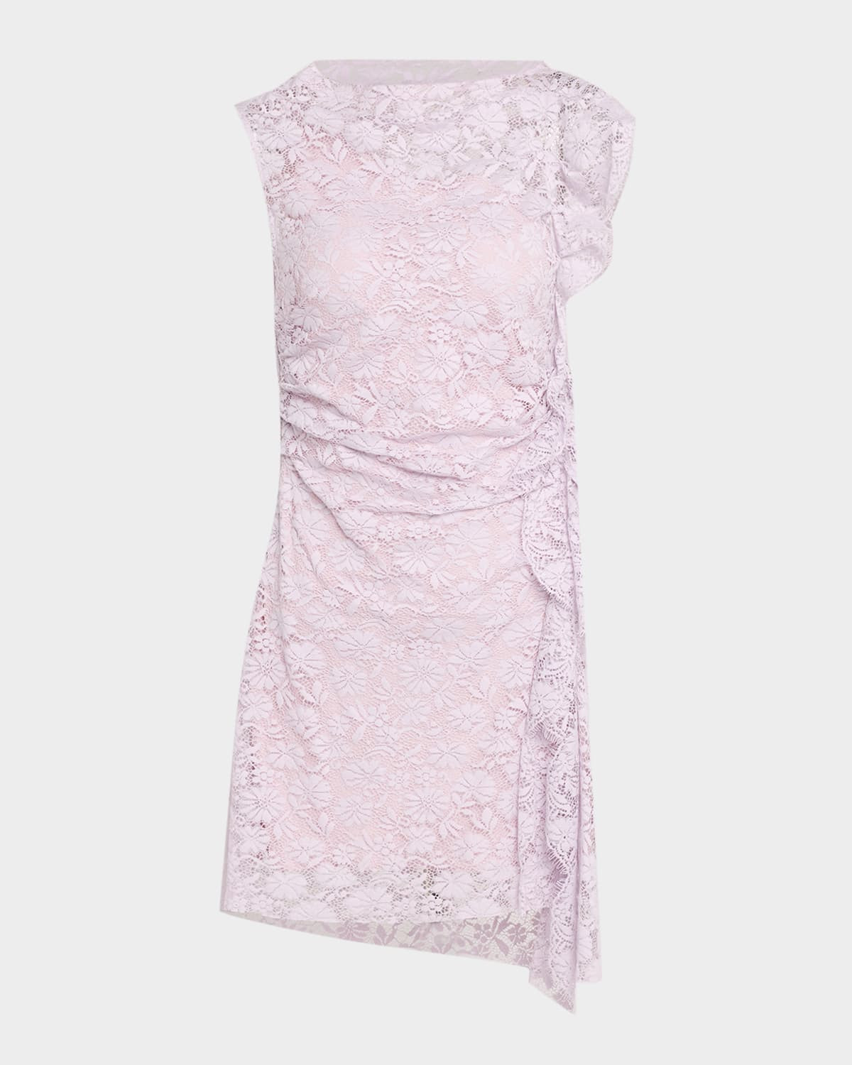 Astra Lace Ruffle Mini Dress | Neiman Marcus