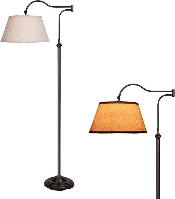 Swing Arm Floor Lamp, Arc Floor Lamps with 180° Adjustable Cantilever for Living Room, Mid Centu... | Amazon (CA)