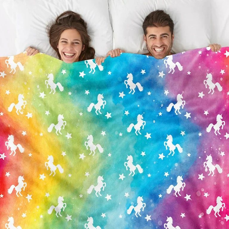 Unicorn Blanket Gifts for Kids Girls Toddler Unicorn Rainbow Throw Soft Flannel Fleece Blankets f... | Walmart (US)