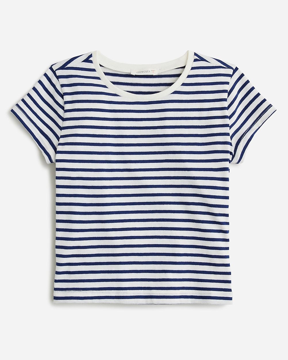Girls' shrunken T-shirt in striped vintage jersey | J.Crew US