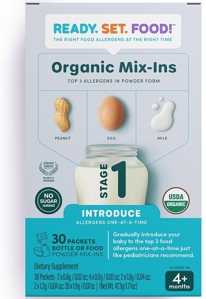 Stage 1 Mix-ins – Safe & Easy Early Allergen Introduction for Babies 4+ Months, Mix with Breast... | Amazon (US)