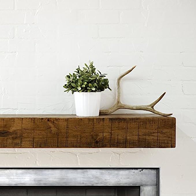 Dogberry Collections Rustic Mantel Shelf, 60-inch, Aged Oak | Amazon (US)