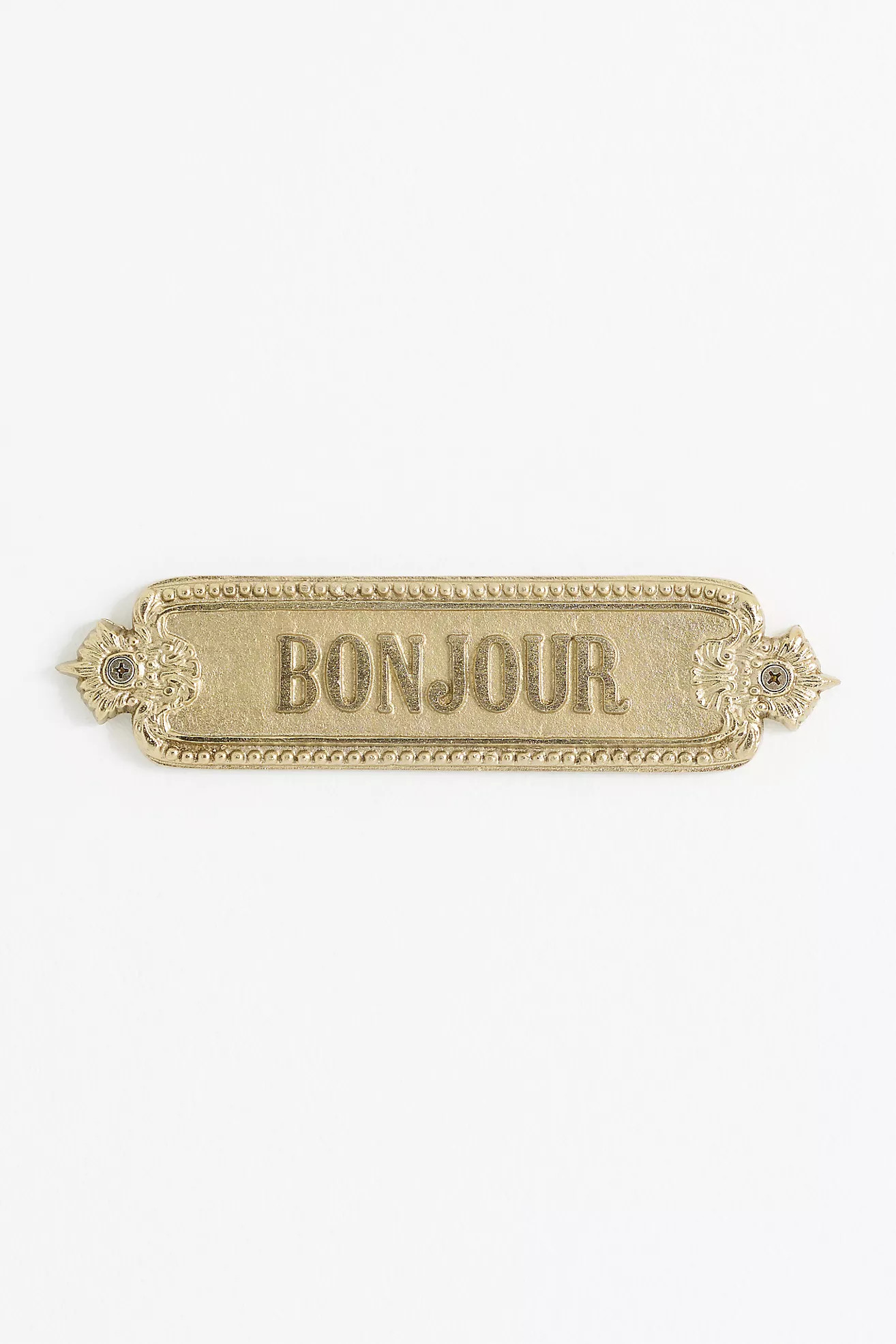 French Word Cottage Metal Sign | Anthropologie (US)