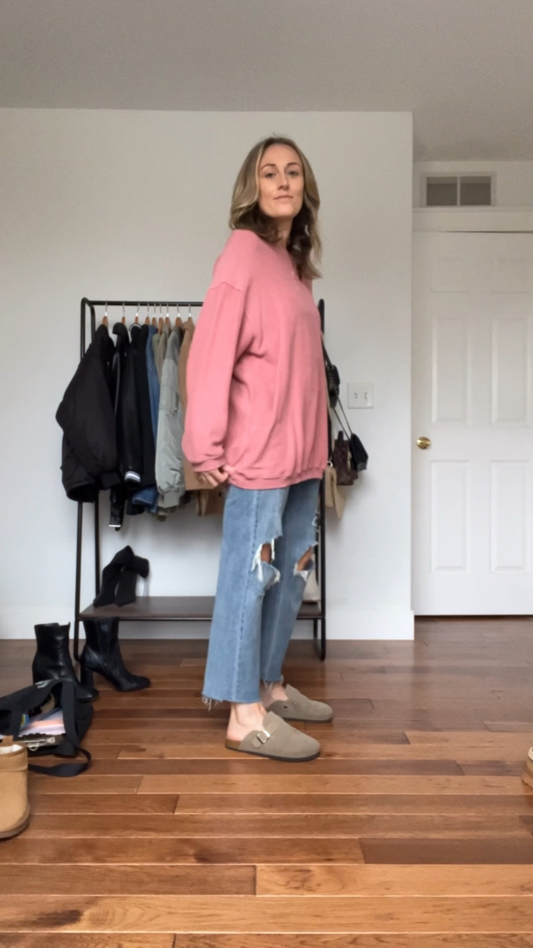 Everyday outfits. Easy outfits. Easy outfit ideas. Neutral basics. Fall outfits. Fall outfit idea. Casual outfits. Basic mom outfit. Casual outfit idea. Casual outfit. Everyday outfit. Mom outfit. Oversized sweatshirt. Cropped straight jeans. Clogs.

#LTKSeasonal #LTKFindsUnder50 #LTKFindsUnder100