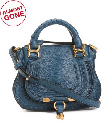Made In Italy Leather Marcie Mini Satchel With Detachable Strap | TJ Maxx