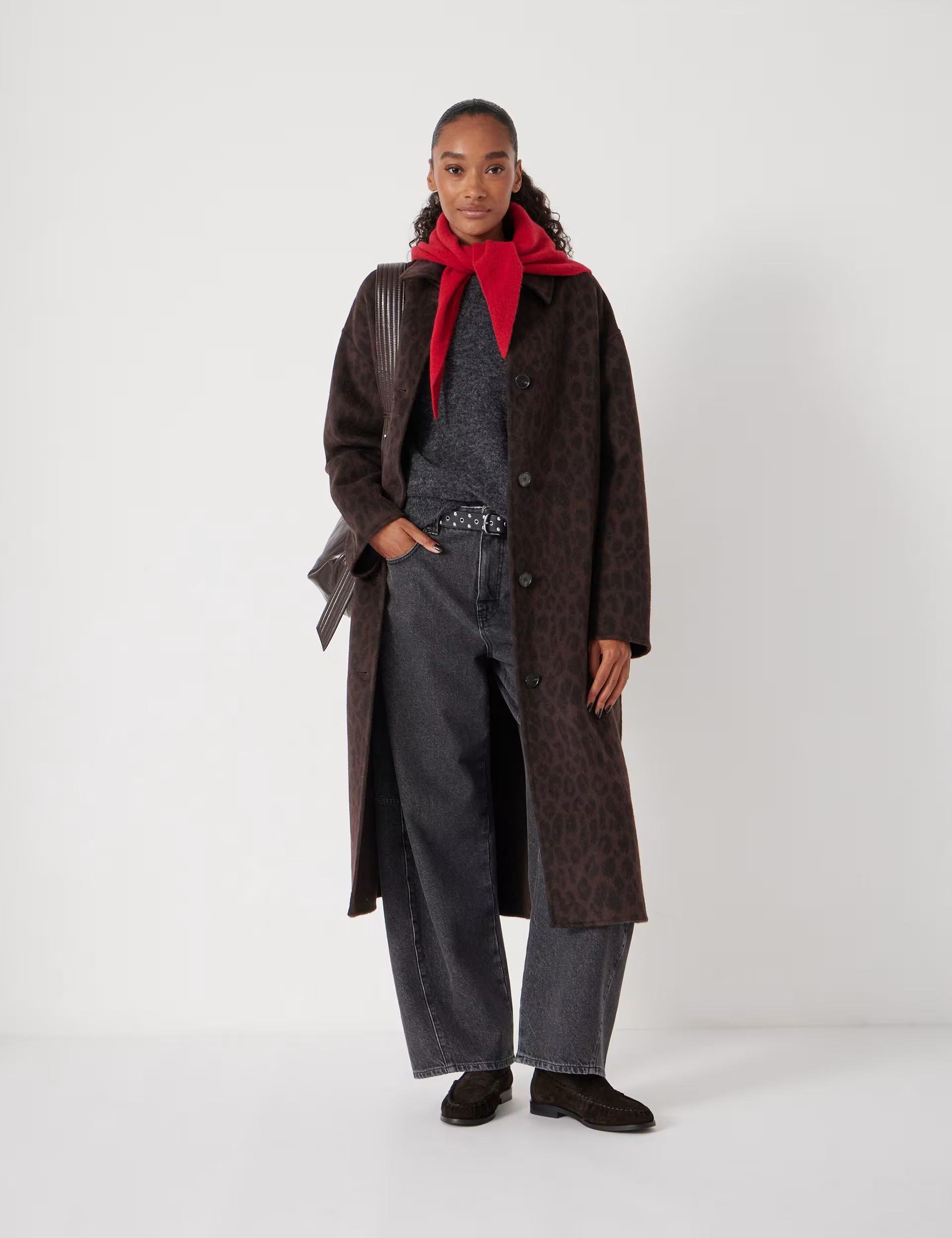 Pure Wool Leopard Print Double Faced Coat | Marks & Spencer (UK)