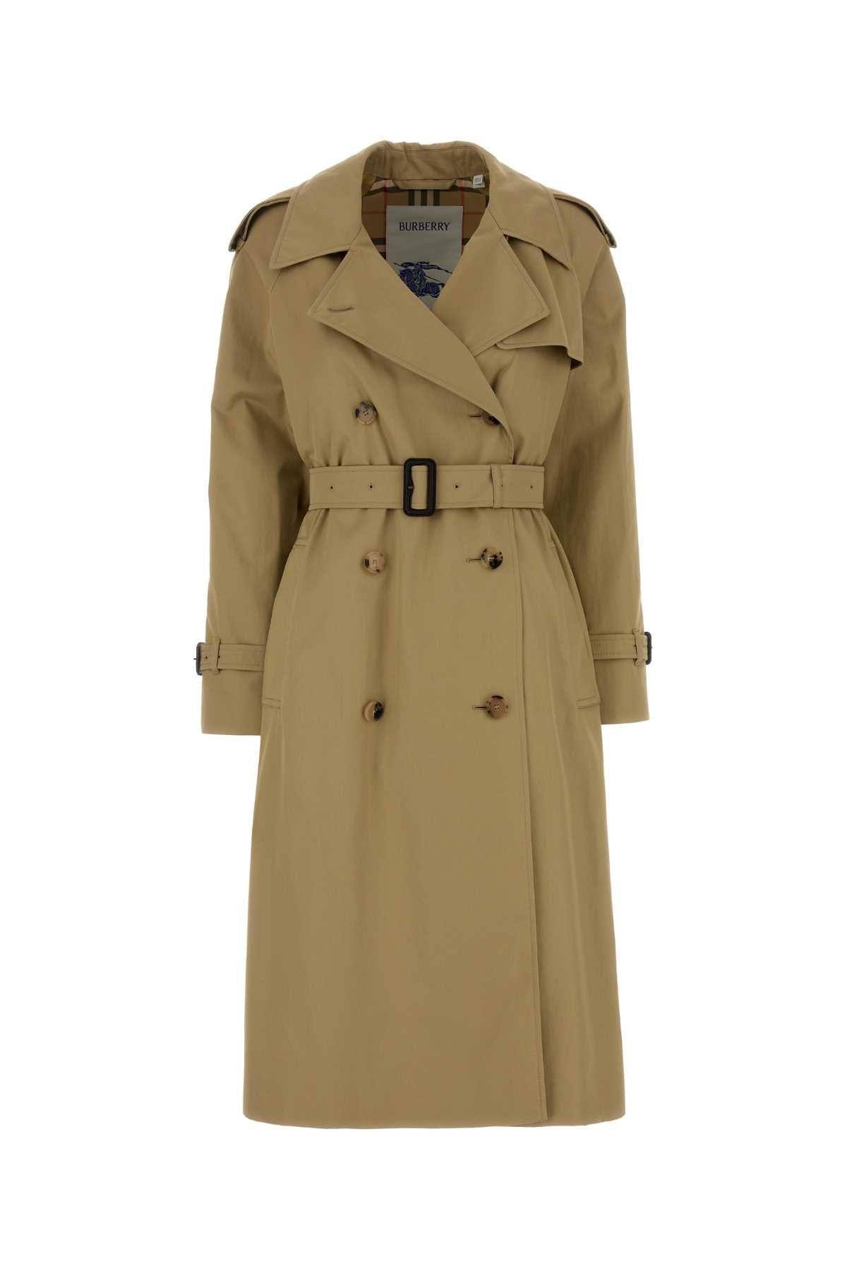 Burberry Beige Gabardine Castleford Trench Coat | Italist.com US
