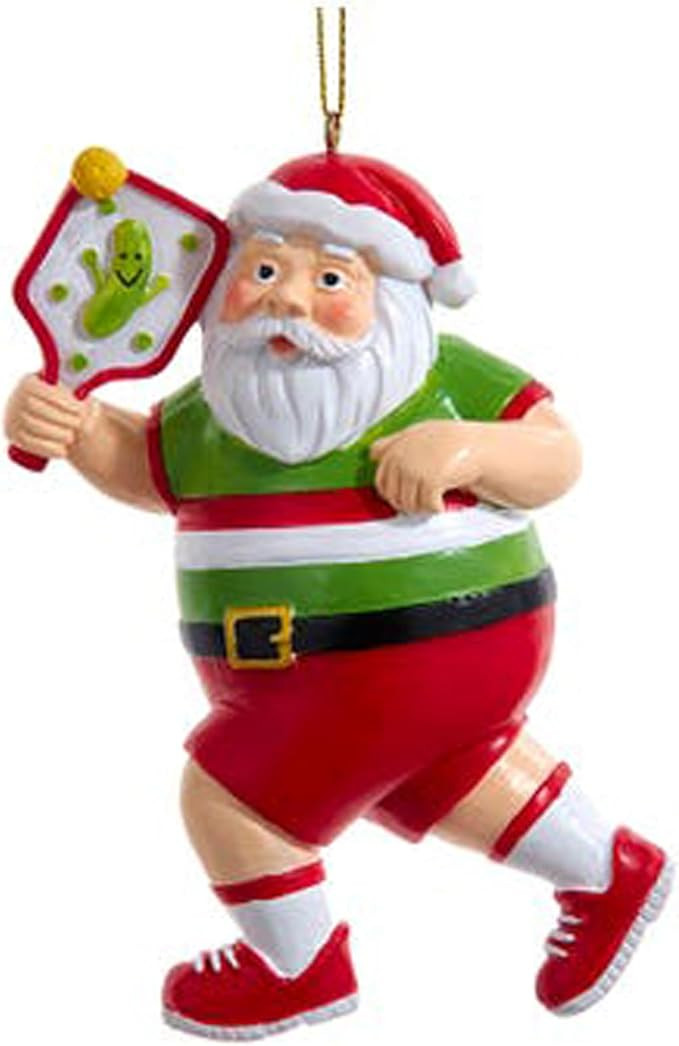 Kurt Adler 4.375-Inch Resin Pickleball Santa Ornament | Amazon (US)