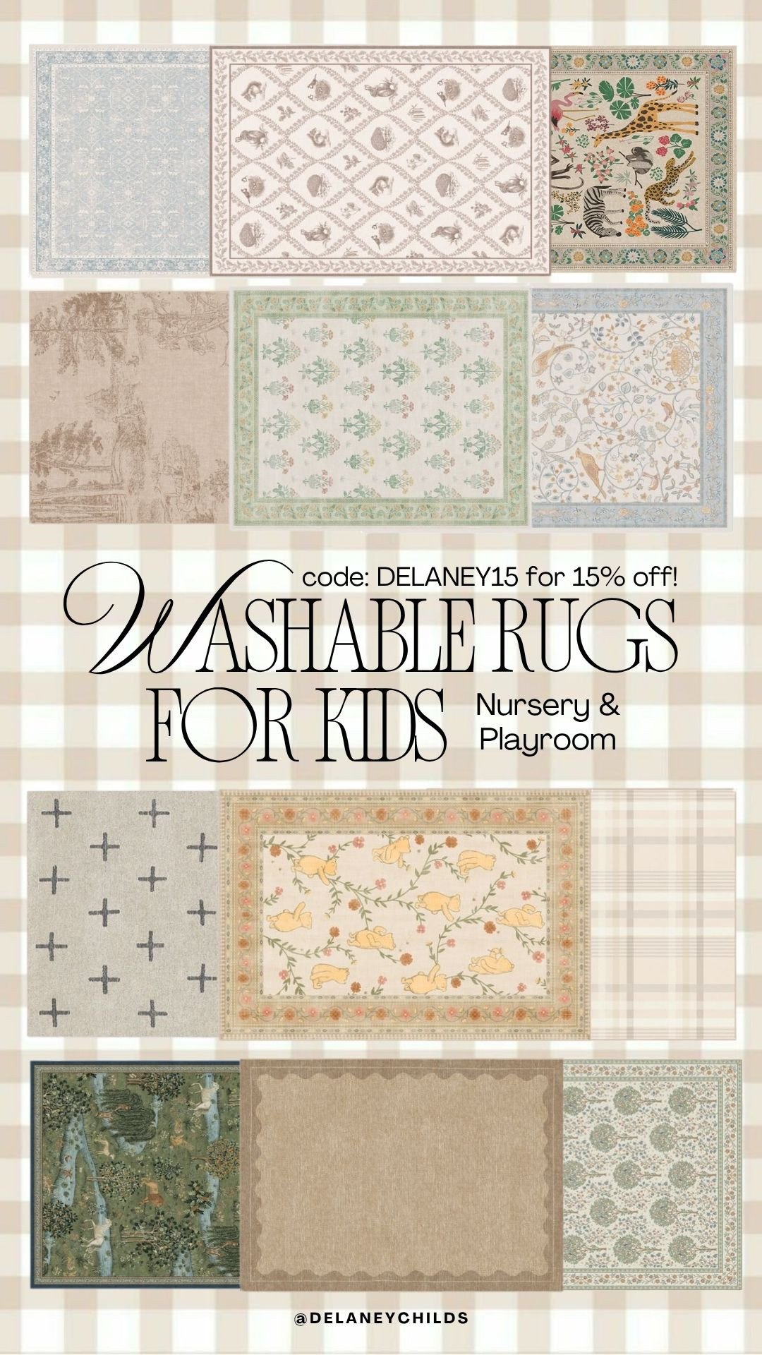 Washable rugs for the nursery! Code DELANEY15 

 #LTKootd #LTKmomlife #LTKHome