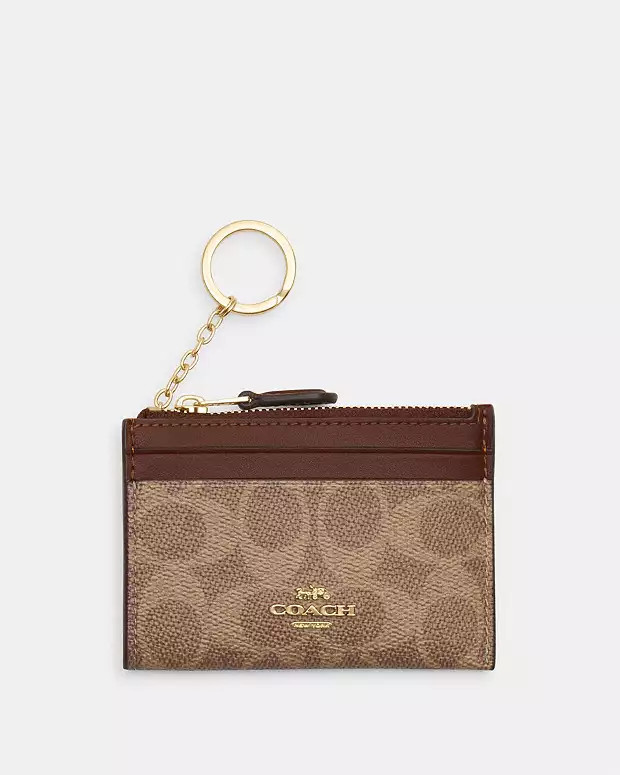Mini Skinny Id Case In Signature Canvas | Coach Outlet US
