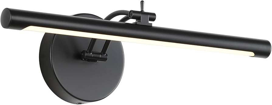 Hard Wired Picture Light Dimmable Adjustable Swing Arm Black Wall Lights for Pictures 15.75 Inch ... | Amazon (US)