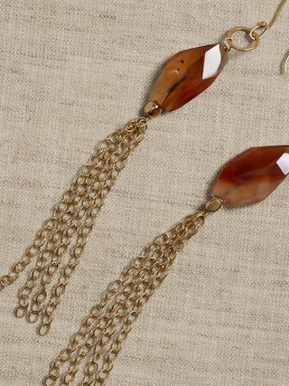 Montana Agate Fringe Earrings | Aureus + Argent | Banana Republic Factory