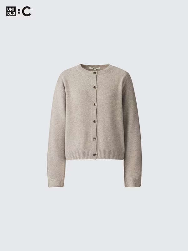 UNIQLO : C 100% Cashmere Crew Neck Short Cardigan | Uniqlo Australia