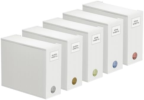 SpaceAid 5 Pack Bed Sheet Organizers and Storage, Foldable Sheet Organizer for Linen Closet, Shee... | Amazon (US)