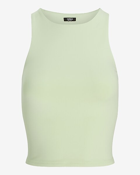Body Contour Cropped High Neck Tank | Express