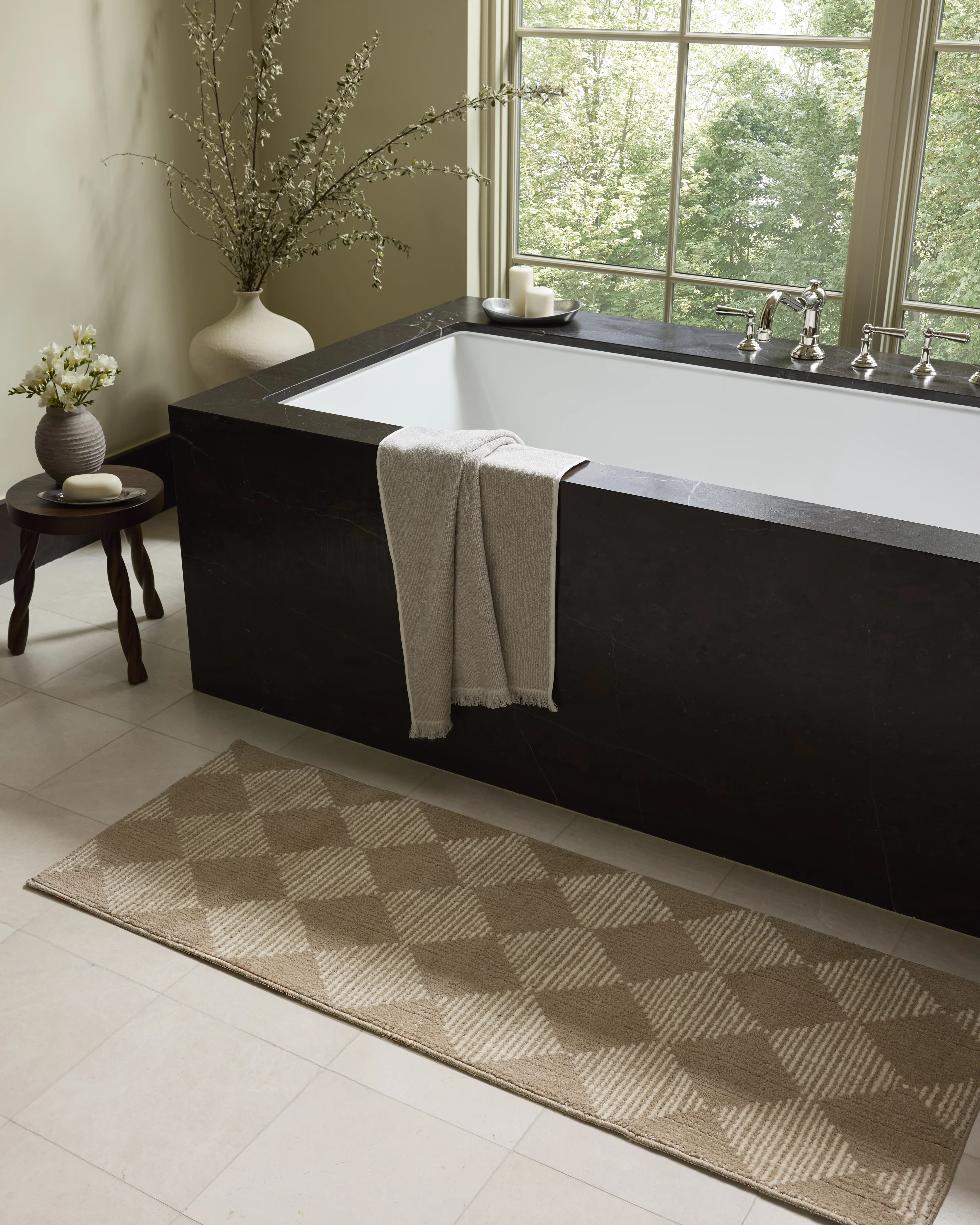 Chris Loves Julia x Loloi Lawrence Sand / Ivory Bath Mat | Wayfair | Wayfair North America
