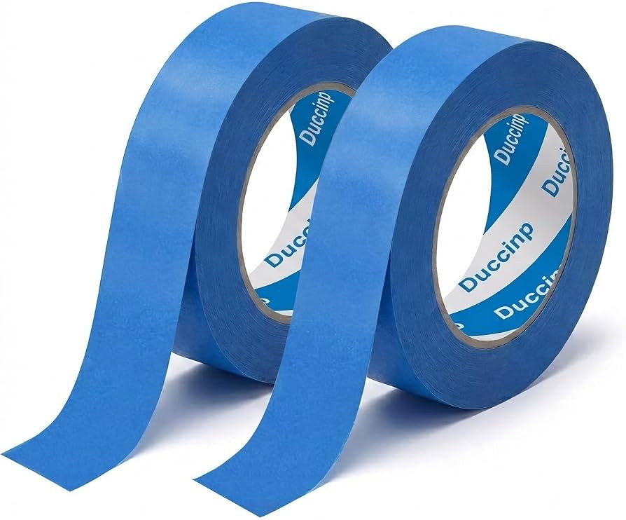 Blue Painters Tape 1 Inch Wide, 2 Rolls Masking Tape 0.98 in x 55 Yd, Blue Masking Tape No Residu... | Amazon (US)