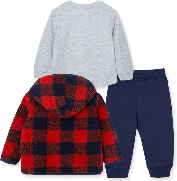Kids' High Pile Fleece Jacket, Shirt & Joggers Set | Nordstrom
