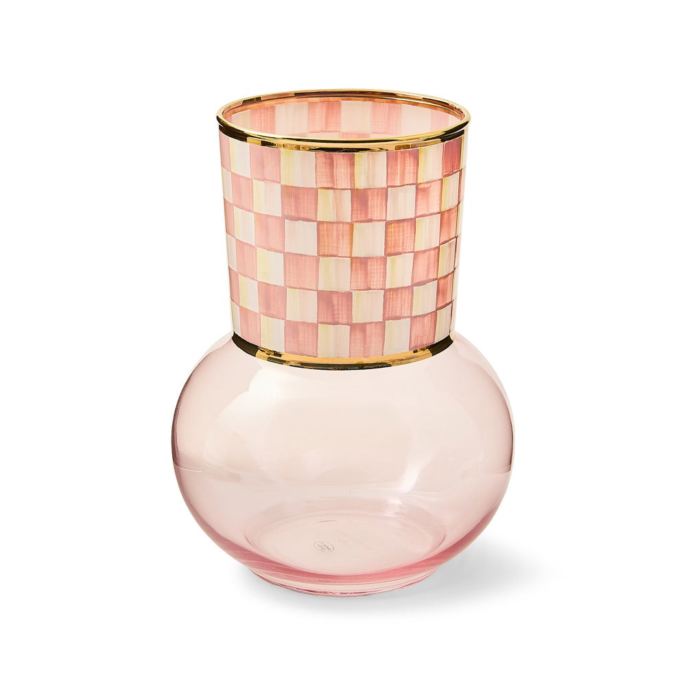 Rosy Check Glass Vase | MacKenzie-Childs