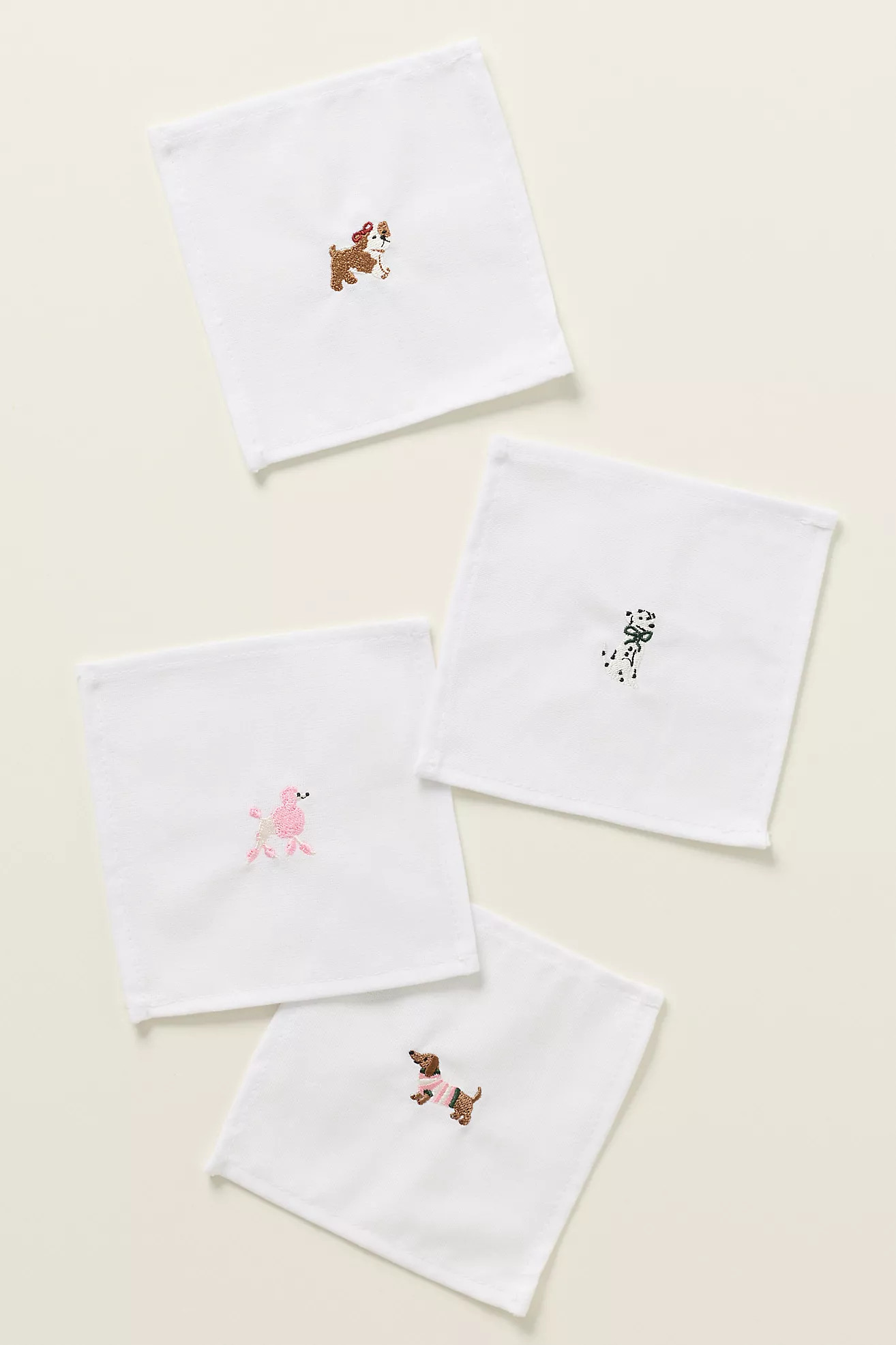 Frasier Sterling Linen Blend Dog Cocktail Napkins, Set of 4 | Anthropologie (US)