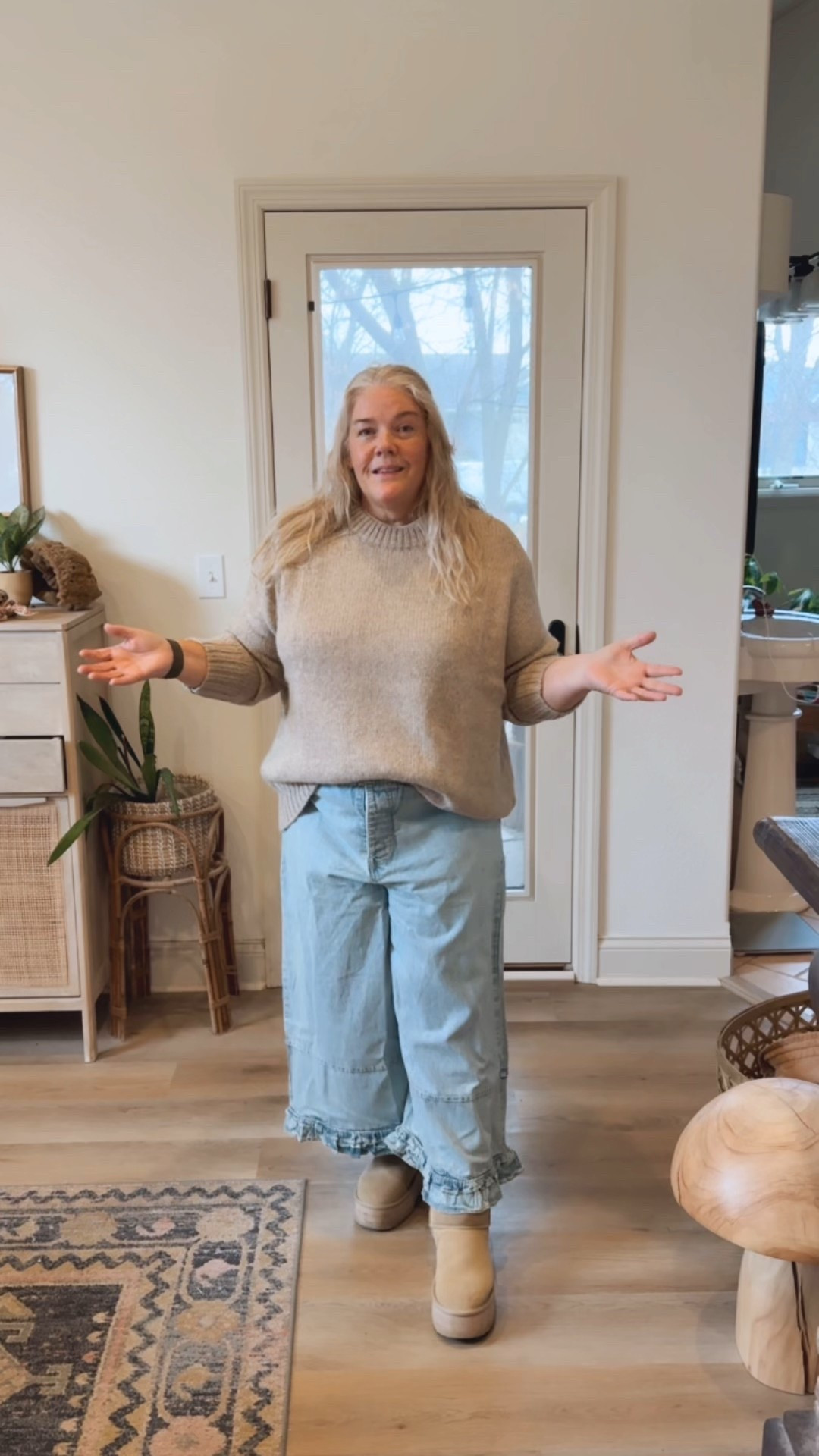 Loving these Free People Bloomer jeans that didn’t fit me 5 months ago!! So many ways to wear in Winter and Spring!! #winteroutfit #bloomers #jeans

#LTKOver40 #LTKootd #LTKMidsize