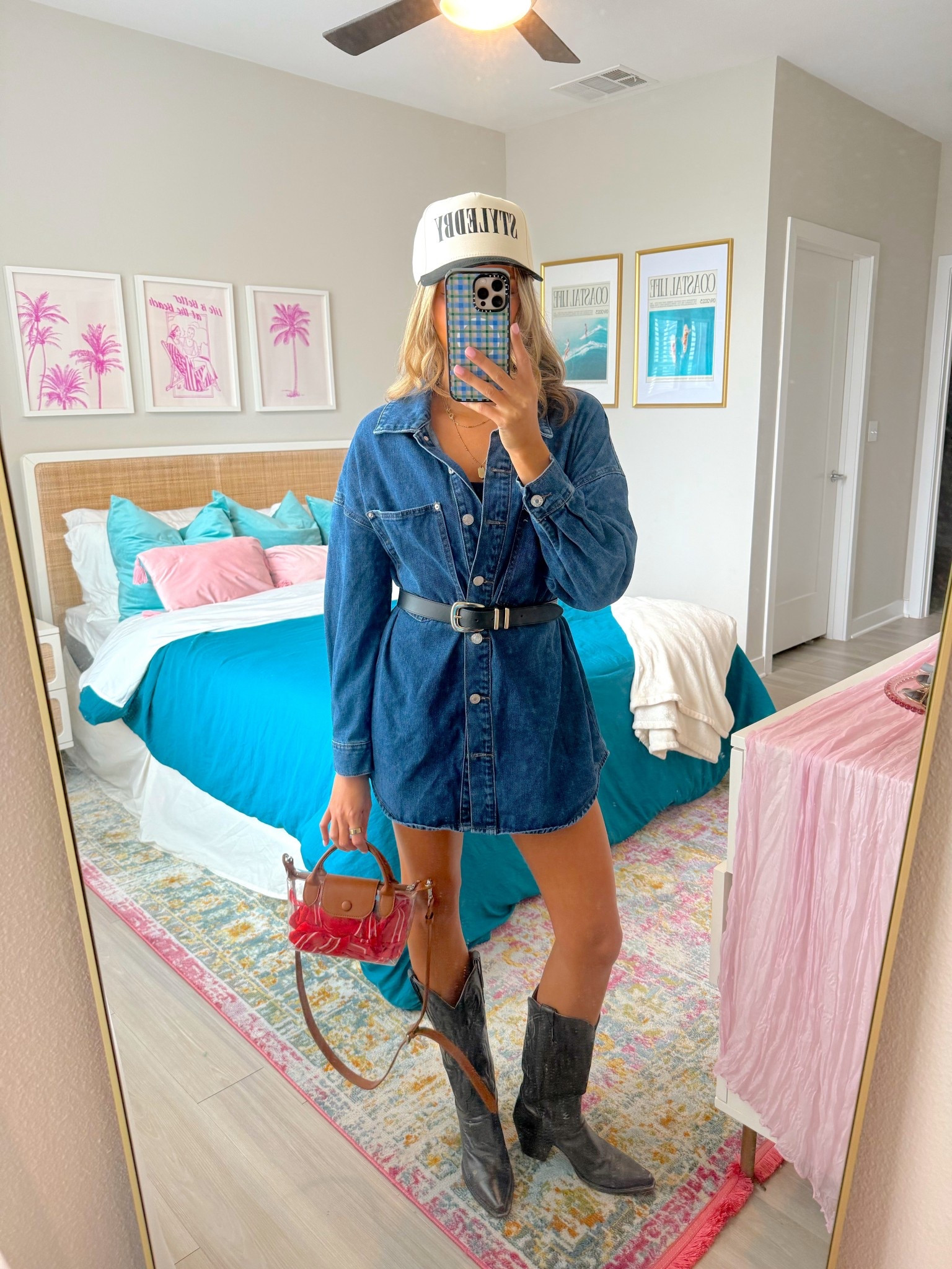 the cutest NFL football Sunday outfit in Tampa! ❤️ size up one in the denim shirt I’m wearing as a dress 

#LTKootd