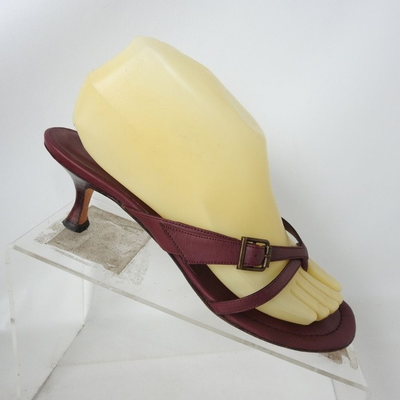 Manolo Blahnik Size 8.5 M Burgundy Shoes For Women | Poshmark